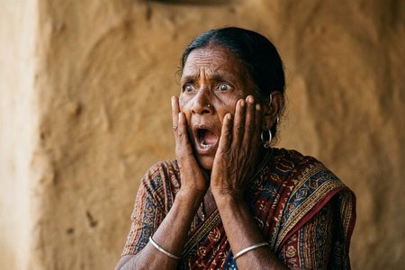 An image of the word aghast as defined by struck with overwhelming shock or amazement; filled with sudden fright or horror.