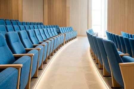 An image of the word aisle as defined by a walkway between or along blocks or rows of seats in a theater, classroom, airplane, etc..