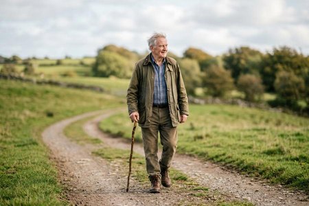 An image of the word amble as defined by to go at a slow, easy pace; stroll; saunter.