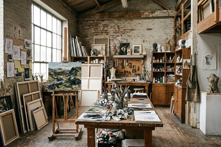 An image of the word atelier as defined by a workshop or studio, especially of an artist, artisan, or designer.