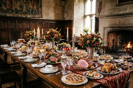 An image of the word banquet as defined by a lavish meal; feast.