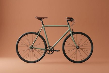 An image of the word bicycle as defined by a vehicle with two wheels in tandem, usually propelled by pedals connected to the rear wheel by a chain, and having handlebars for steering and a saddlelike seat.
