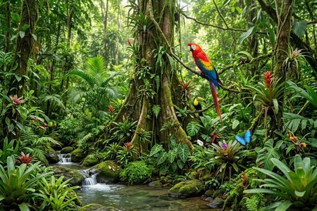 An image of the word biome as defined by a complex biotic community characterized by distinctive plant and animal species and maintained under the climatic conditions of the region, especially such a community that has developed to climax.