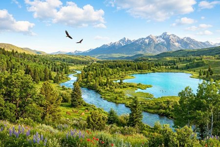 An image of the word biosphere as defined by the part of the earth's crust, waters, and atmosphere that supports life.