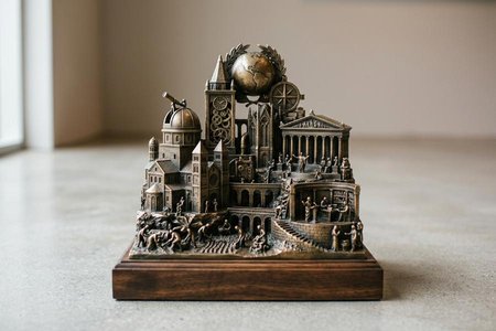 An image of the word civilization as defined by an advanced state of human society, in which a high level of culture, science, industry, and government has been reached.
