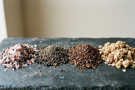 An image of the word coarse as defined by composed of relatively large parts or particles.