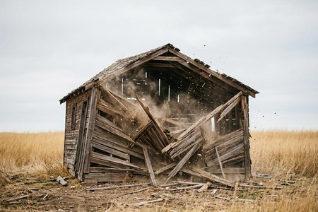 An image of the word collapse as defined by to fall or cave in; crumble suddenly.