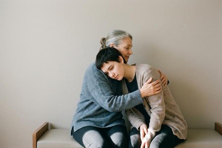 An image of the word consolation as defined by the act of consoling; comfort; solace.