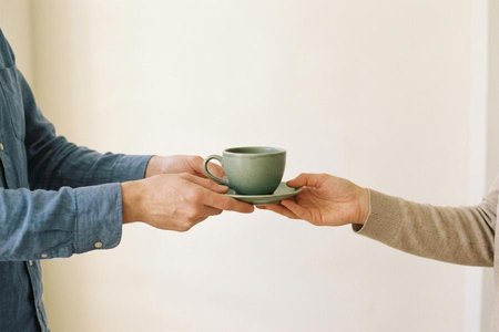 An image of the word courteous as defined by having or showing good manners; polite.