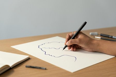 An image of the word delineate as defined by to trace the outline of; sketch or trace in outline; represent pictorially.