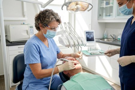 An image of the word dentist as defined by a person whose profession is dentistry.