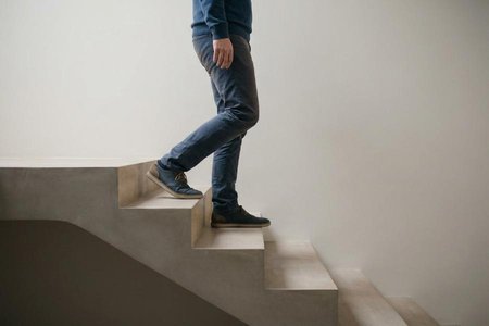 An image of the word descend as defined by to go or pass from a higher to a lower place; move or come down.
