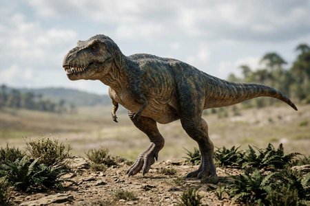 An image of the word dinosaur as defined by any chiefly terrestrial, herbivorous or carnivorous reptile of the extinct orders Saurischia and Ornithischia, from the Mesozoic Era, certain species of which are the largest known land animals.