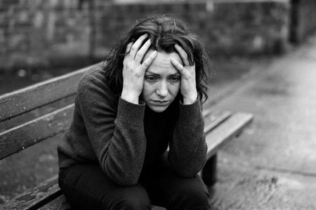 An image of the word distraught as defined by distracted; deeply agitated.