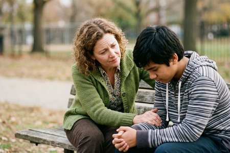 An image of the word empathetic as defined by relating to or characterized by empathy, the psychological identification with the emotions, thoughts, or attitudes of others.
