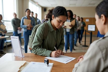 An image of the word enlist as defined by to enroll, usually voluntarily, for military service.