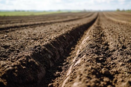 An image of the word furrow as defined by a narrow groove made in the ground, especially by a plow.