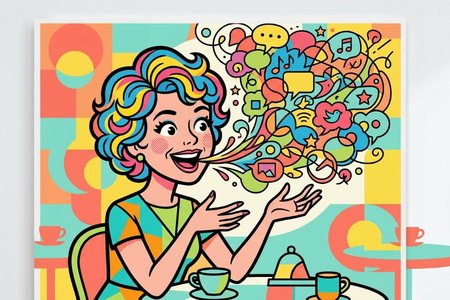 An image of the word garrulous as defined by excessively talkative in a rambling, roundabout manner, especially about trivial matters.