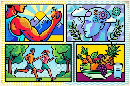 An image of the word health as defined by the general condition of the body or mind with reference to soundness and vigor.