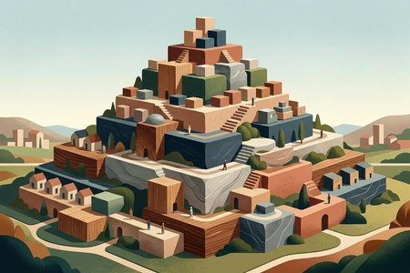 An image of the word hierarchical as defined by of, belonging to, or characteristic of a hierarchy.