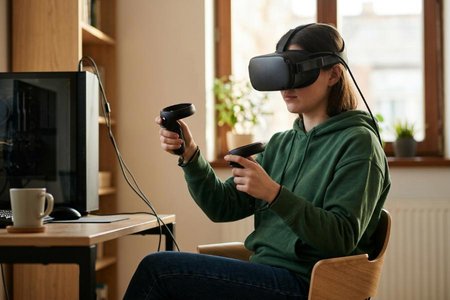 An image of the word immersive as defined by noting or relating to digital technology or images that actively engage one's senses and may create an altered mental state.