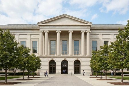An image of the word institution as defined by an organization, establishment, foundation, society, or the like, devoted to the promotion of a particular cause or program, especially one of a public, educational, or charitable character.