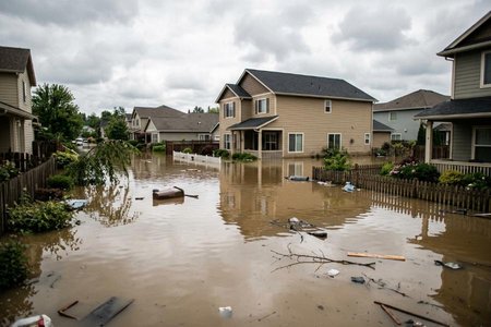 An image of the word inundated as defined by flooded.