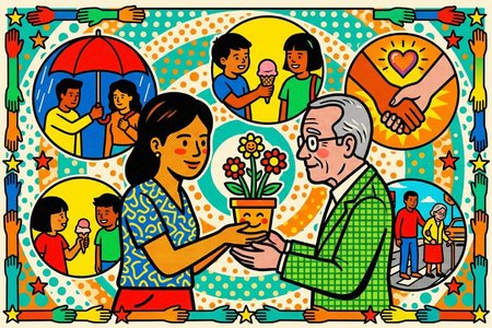 An image of the word kindness as defined by the state or quality of being kind.