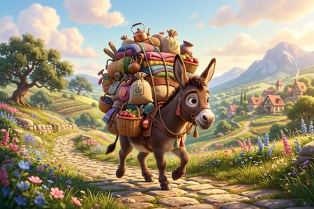 An image of the word laden as defined by burdened; loaded down.