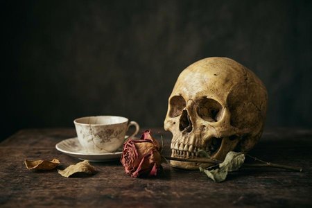 An image of the word morbid as defined by suggesting an unhealthy mental state or attitude; unwholesomely gloomy, sensitive, extreme, etc..