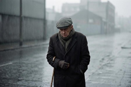 An image of the word murky as defined by dark, gloomy, and cheerless.