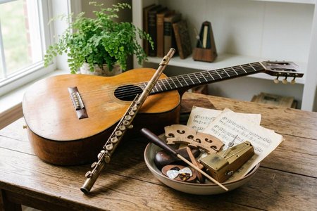 An image of the word music as defined by an art of sound in time that expresses ideas and emotions in significant forms through the elements of rhythm, melody, harmony, and color.