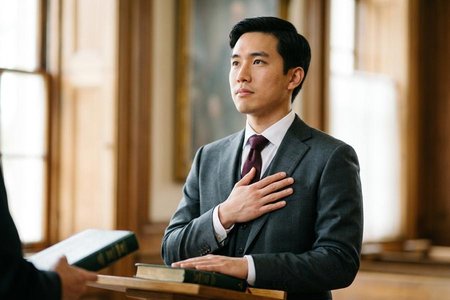 An image of the word oath as defined by a solemn appeal to a deity, or to some revered person or thing, to witness one's determination to speak the truth, to keep a promise, etc..