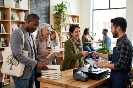 An image of the word patronage as defined by the financial support or business provided to a store, hotel, or the like, by customers, clients, or paying guests.