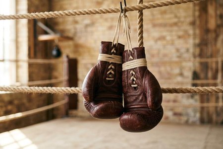 An image of the word pugilistic as defined by relating to or involving fighting with the fists, especially professional boxing.