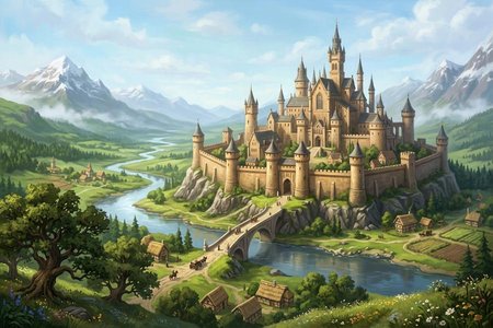 An image of the word realm as defined by a royal domain; kingdom.