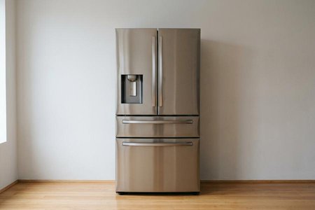 An image of the word refrigerator as defined by a box, room, or cabinet in which food, drink, etc., are kept cool by means of ice or mechanical refrigeration.
