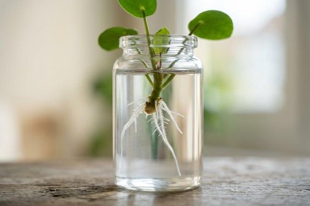 An image of the word rooting as defined by a small or newly growing root of a plant, especially as used in plant propagation.