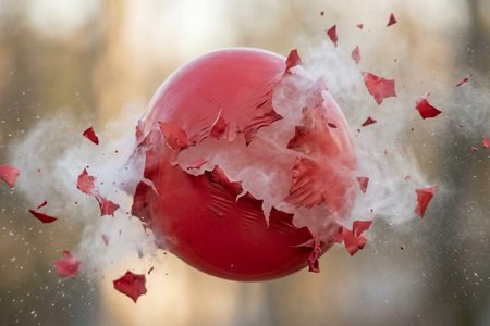An image of the word rupture as defined by the act of breaking or bursting.