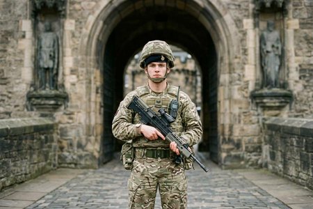 An image of the word sentry as defined by a soldier stationed at a place to stand guard and prevent the passage of unauthorized persons, watch for fires, etc., especially a sentinel stationed at a pass, gate, opening in a defense work, or the like.