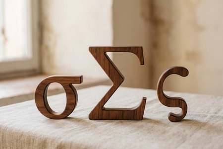 An image of the word sigma as defined by the 18th letter of the Greek alphabet: Σ, σ, ς.