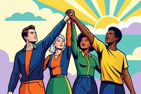 An image of the word solidarity as defined by union or fellowship arising from common responsibilities and interests, as between members of a group or between classes, peoples, etc..