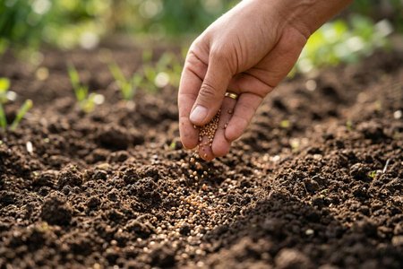 An image of the word sow as defined by to scatter (seed) over land, earth, etc., for growth; plant.