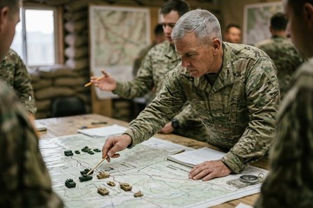 An image of the word tactics as defined by the art or science of disposing military or naval forces for battle and maneuvering them in battle.