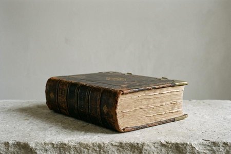 An image of the word tome as defined by a book, especially a very heavy, large, or learned book.