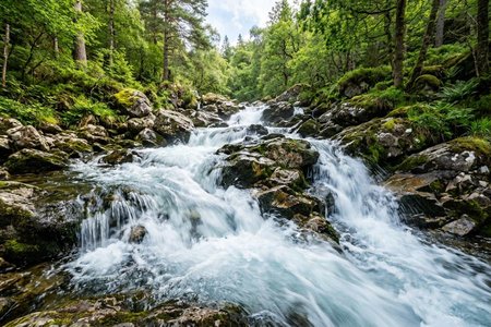 An image of the word torrent as defined by a stream of water flowing with great rapidity and violence.