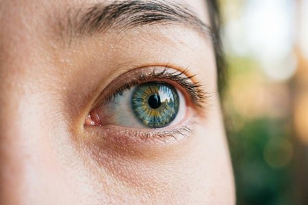 An image of the word vision as defined by the act or power of sensing with the eyes; sight.