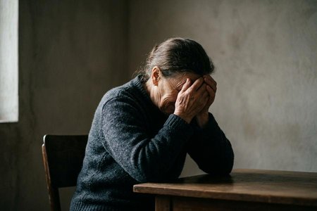 An image of the word woe as defined by profound grief or distress.